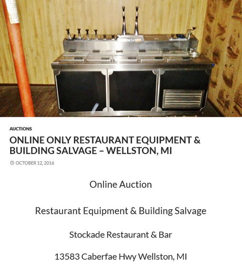 Stockade Restaurant (Stockade Bar) - Auction For Equipment (newer photo)